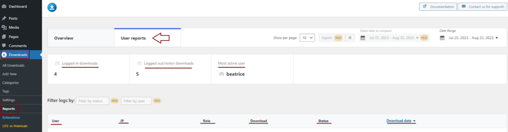 Download Tracking with Download Monitor plugin