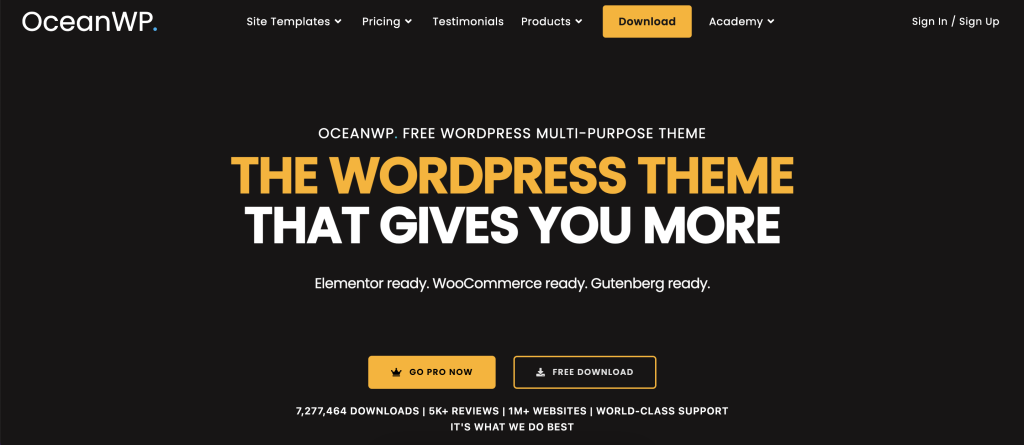 OceanWP- digital download WordPress theme