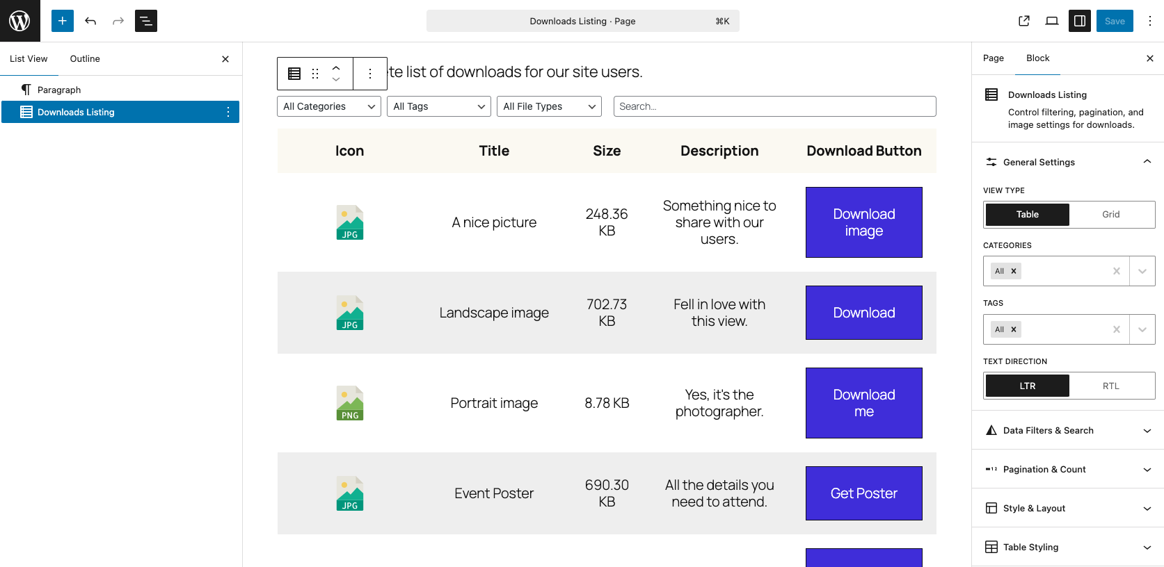 Downloads-listing-block