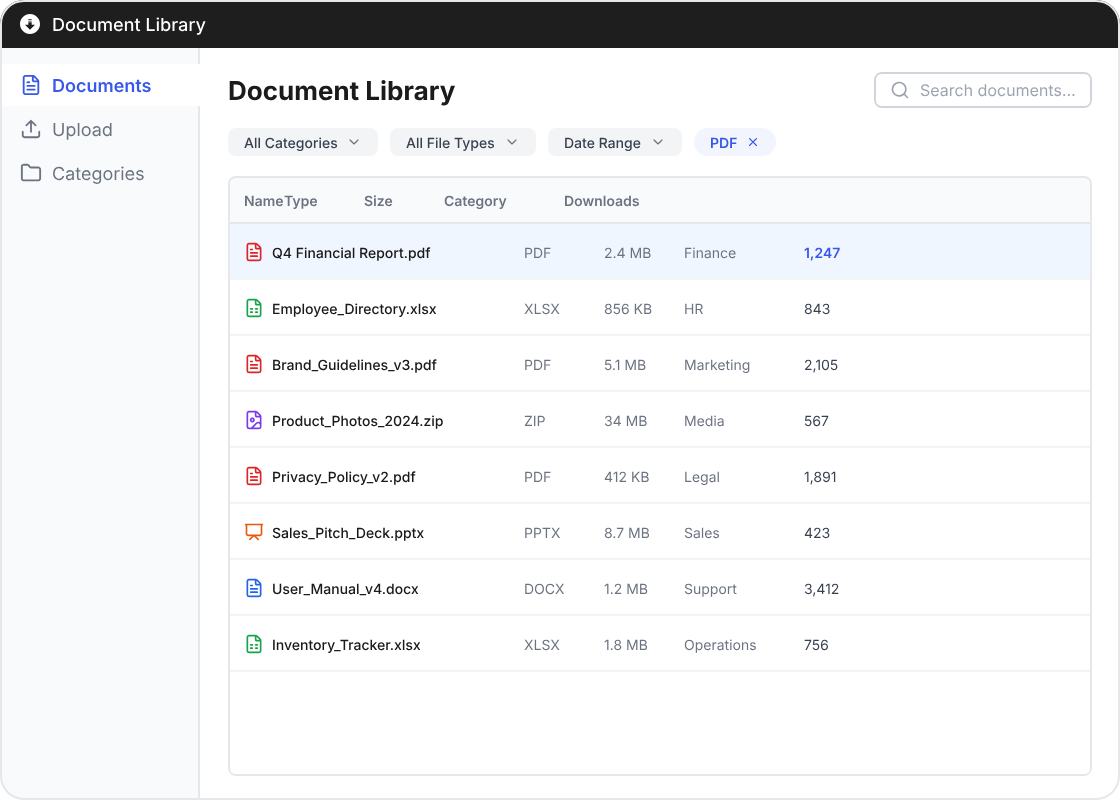 dlp-searchable-filterable-libraries