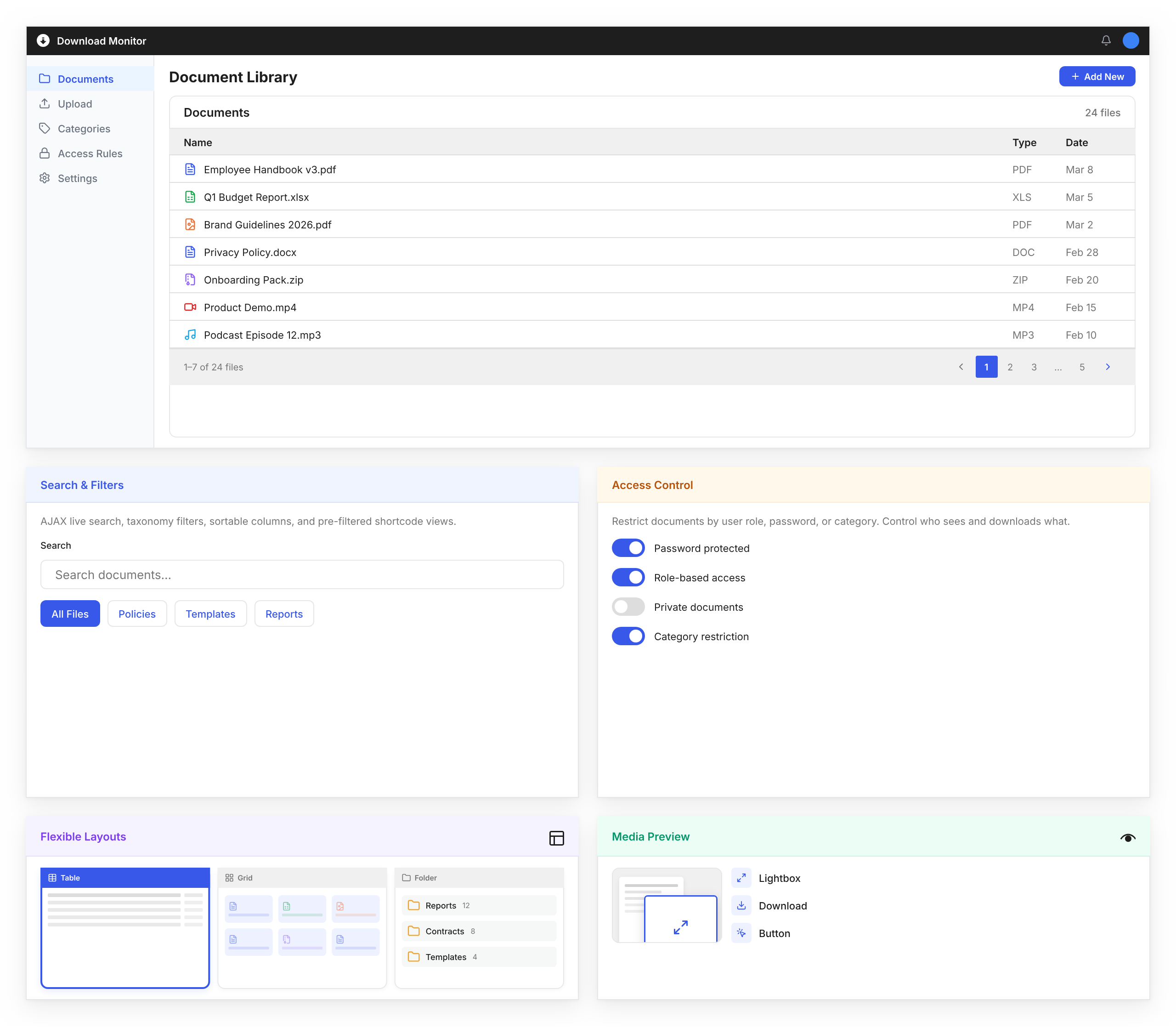 document-library-management-homepage